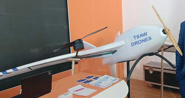 TSAW Drones launched Hybrid Fixed Wing VTOL (Adarna V2) at Aero India